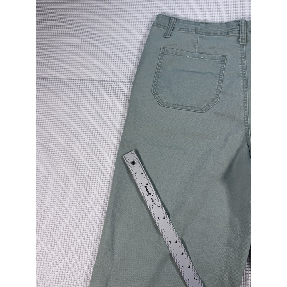 (783) D.Jeans Women Size 12 Green Stretch Denim Bermuda Shorts Capri Casual - Picture 14 of 16
